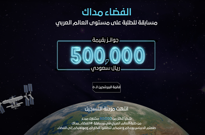 مسابقة الفضاء مداك 2024: وكالة الفضاء السعودية تعلن تأهل 50 مشاركا للمرحلة الأخيرة، من بينهم مشاركة مغربية