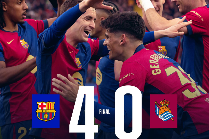  برشلونة يحقق فوزه السادس تواليا ويعتلي صدارة الدوري الإسباني