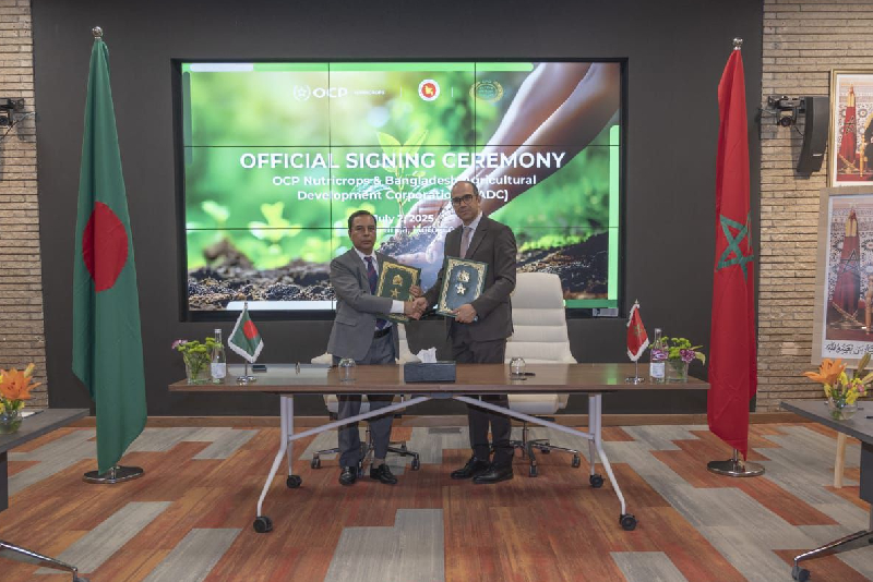 “OCP Nutricrops” توقع اتفاقية مع مؤسسة التنمية الفلاحية ببنغلاديش لتزويدها بـ 1.1 مليون طن من الأسمدة بدون يوريا ما بين 2025 و2026