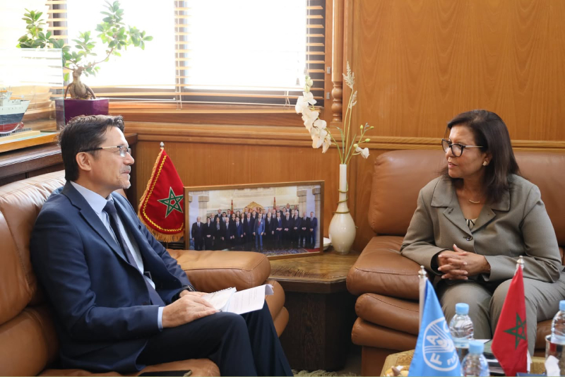 السيدة الدريوش وممثل الفاو بالمغرب يبحثان دعم قطاع الصيد التقليدي