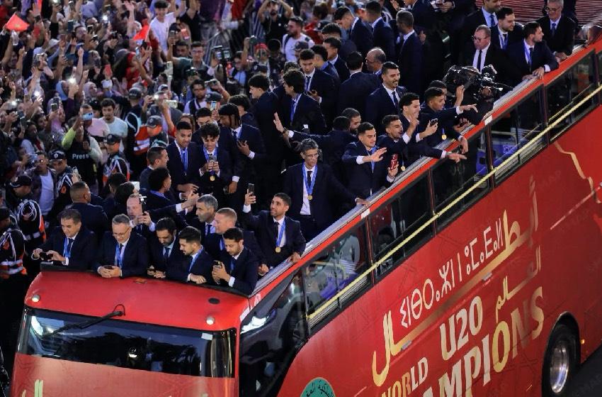  استقبال شعبي جماهيري بالرباط لـ”أشبال الأطلس” أبطال العالم لأقل من 20 سنة