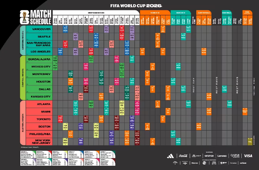  الكشف عن البرنامج الكامل لمباريات مونديال 2026