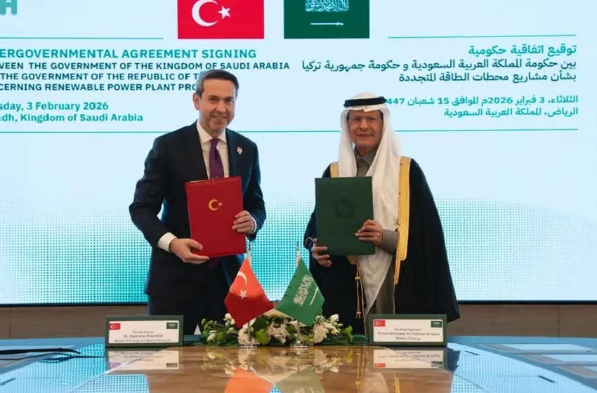 السعودية وتركيا تبرمان اتفاقا لتطوير مشروعات طاقة متجددة بقدرة 5000 ميغاواط